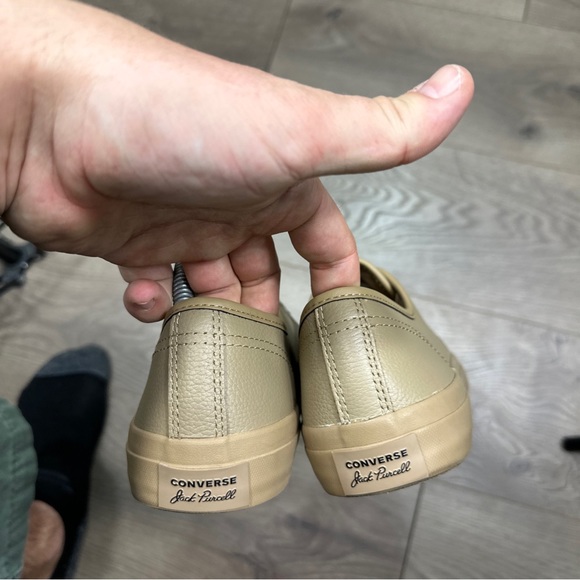 Converse Jack Purcell Brown Leather Sneakers Low Top Unisex Men's 7 Women's 8.5 - Picture 7 of 8